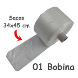Bobina Sacos Fundo Plástico Estrela M 34x45 -refil